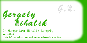 gergely mihalik business card